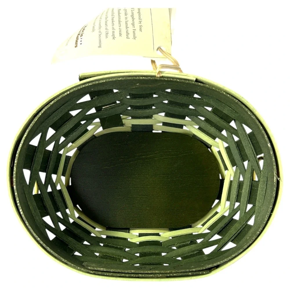 Longaberger 2011 FIELDS OF CLOVER Basket with Lid Liner Protector Tags